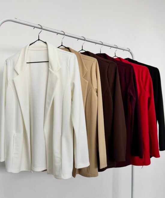 9020-Blazer Largo Crep Sastre Con Bolsillo - Imagen 3