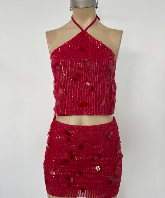 Alternative view of 1917/CH-Top Halter Lentejuela Chantal Tira Para Atar Cuello Y Espalda Descubierta Con 1 Tira