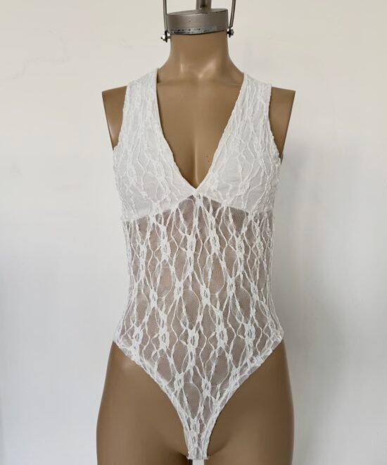 5339/ET-Body Encaje Tere Musculosa Pechera Forrado Con Gancho Abajo - Imagen 2